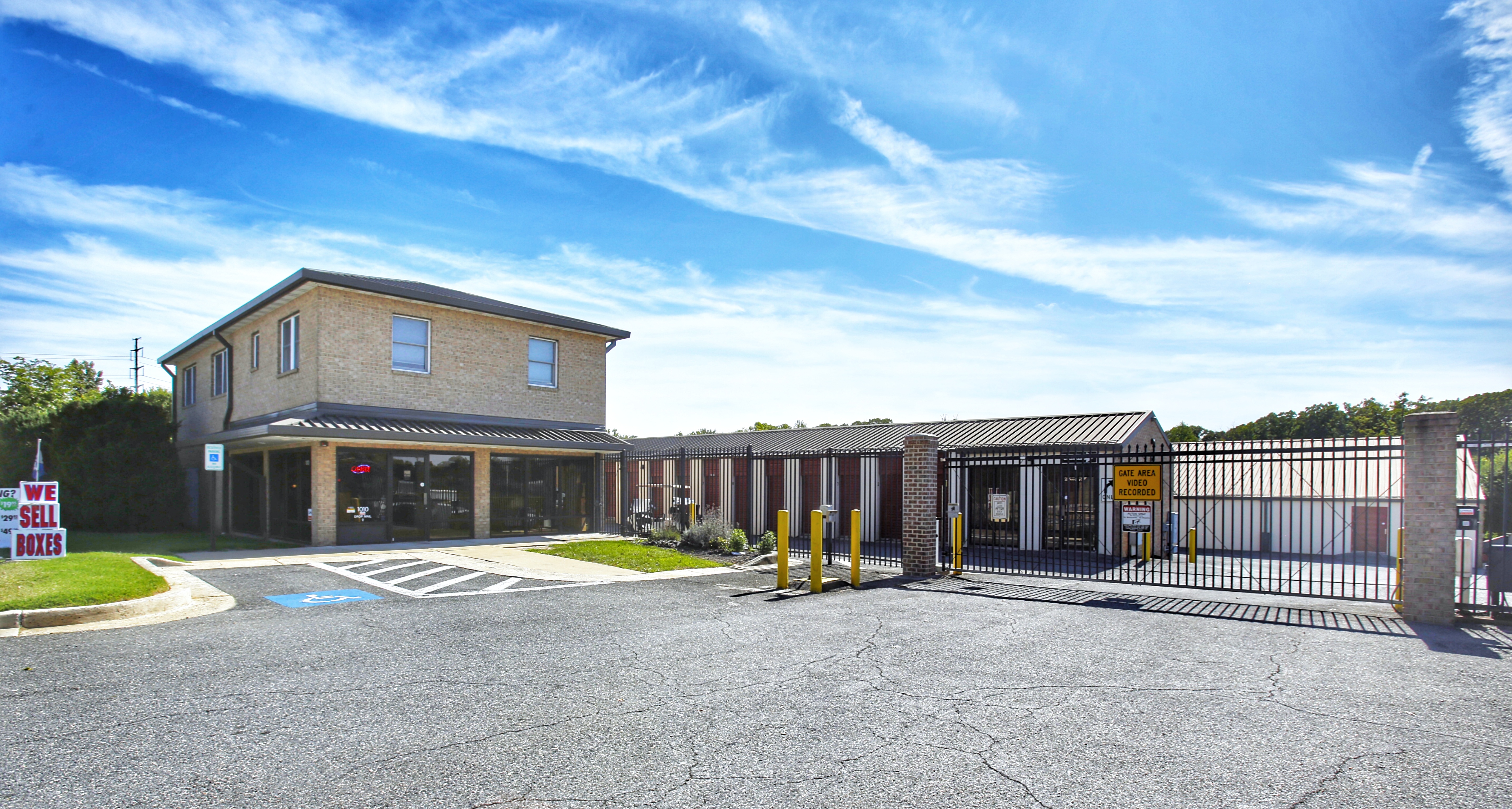 Exterior view of storage units Office at a facility in Middle River, Maryland